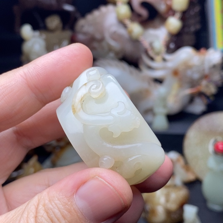 和田玉板指未镶嵌9**8