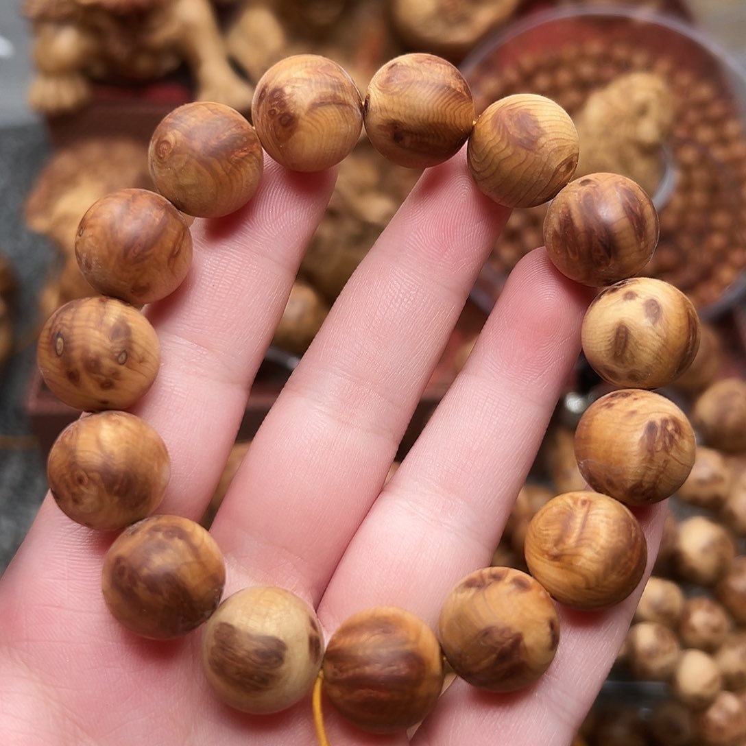 柏木（崖柏）手串/手链1.5火焰纹