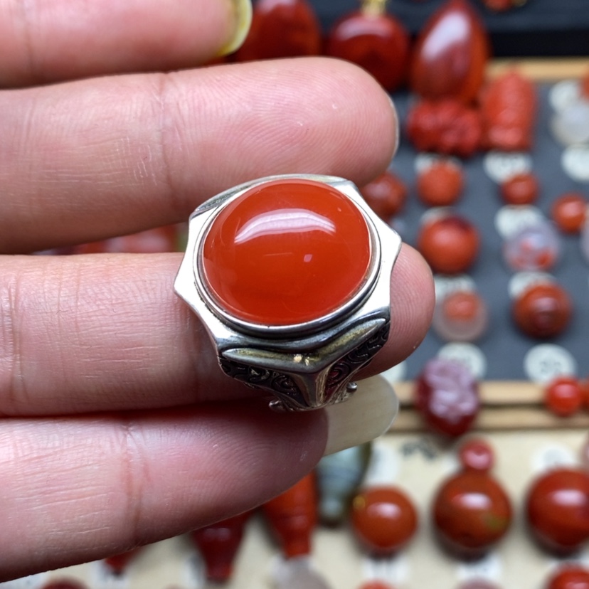 【闪购商品】南红玛瑙配饰银S925镶嵌王*侨