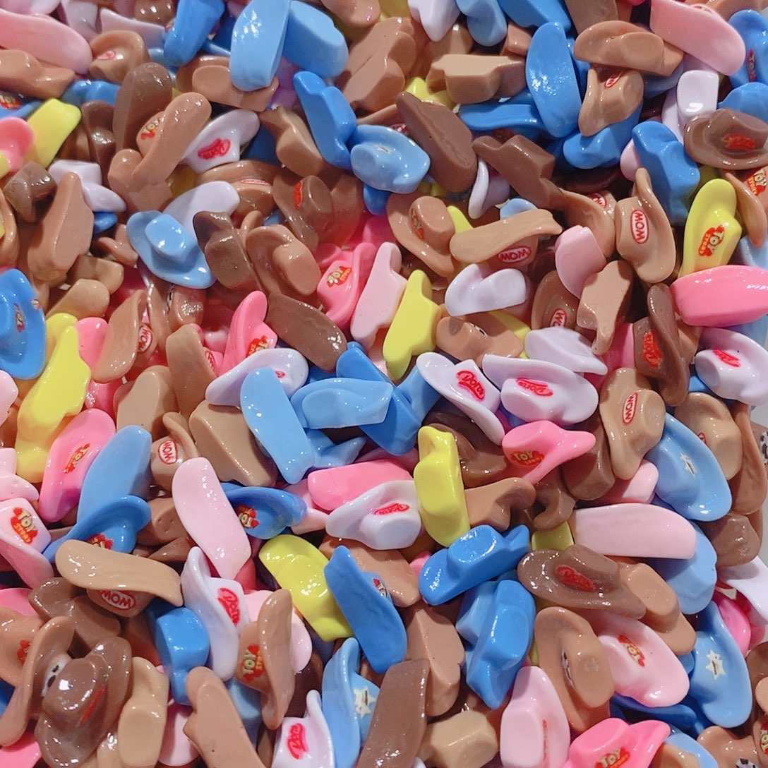 树脂想念（迷你）金粉牛仔帽100+