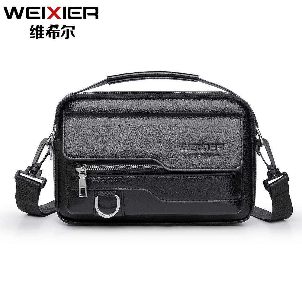 WEIXIER/维希尔单肩包男士新款直售超轻男款斜挎包防水翻盖式挎包