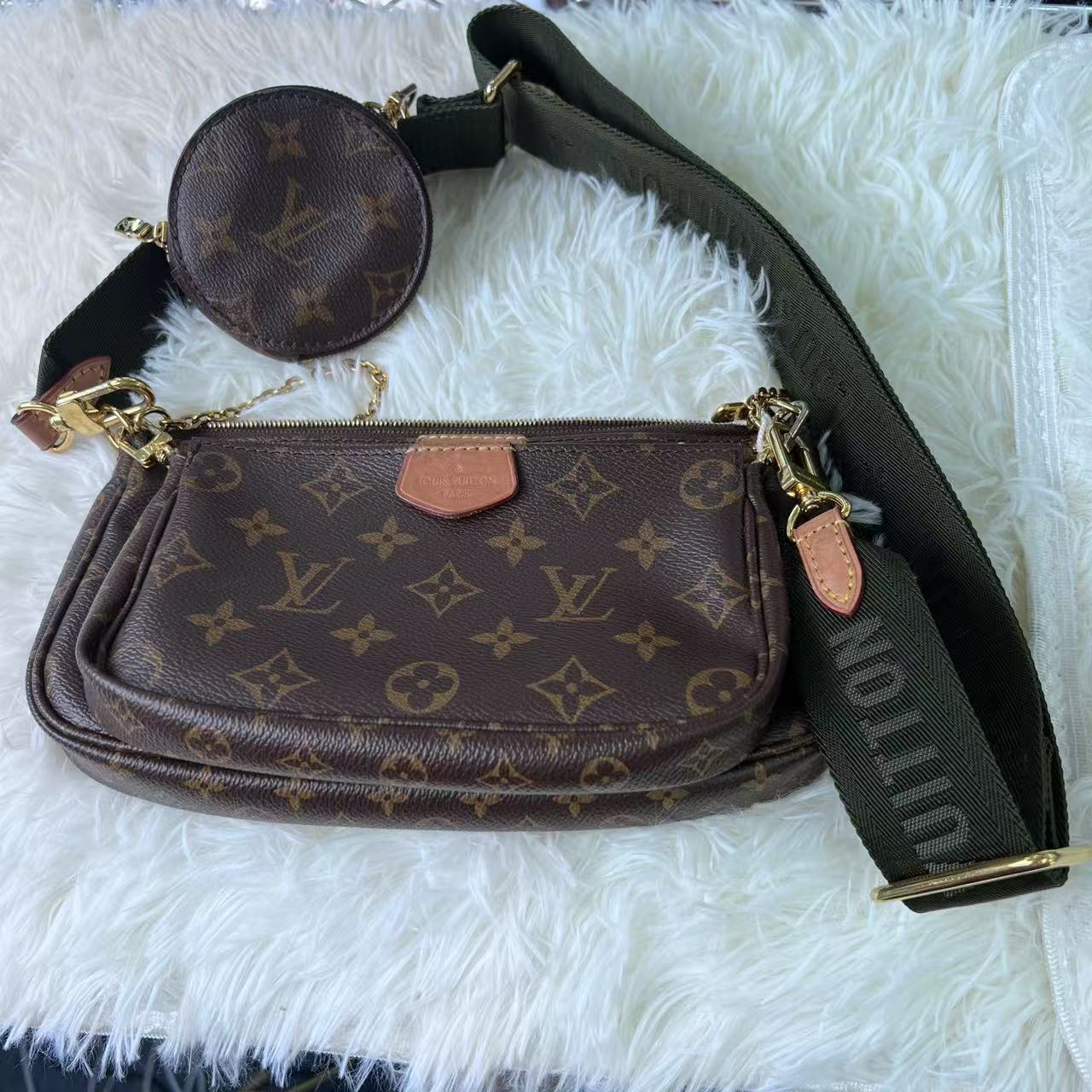99新 LouisVuitton/路易威登 新款五合一绿肩带/甜甜精选/68923
