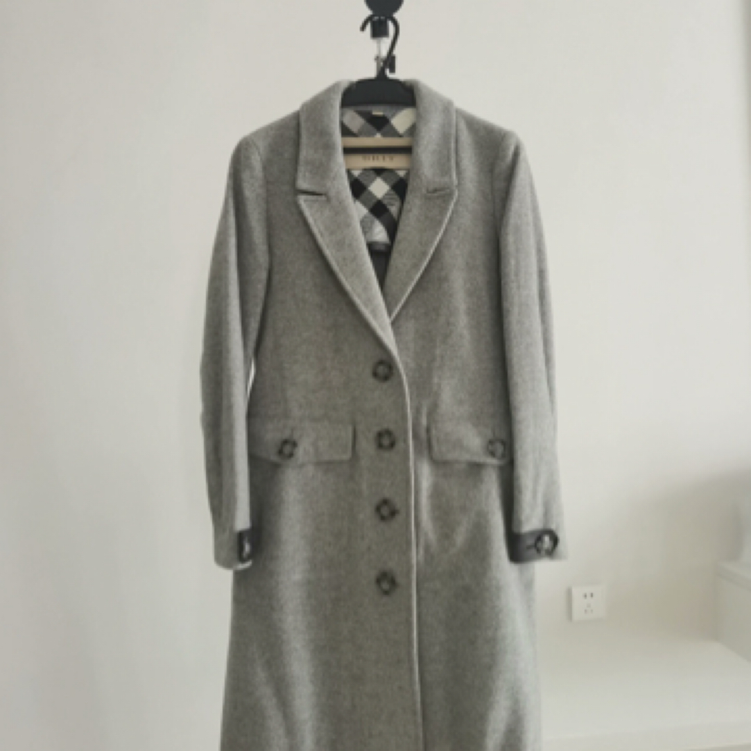 99新 BURBERRY/博柏利 羊毛西装外套大衣/UK6码/D00719