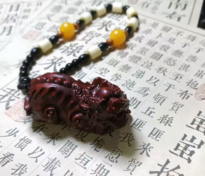 S-0421木质手把件（貔貅）