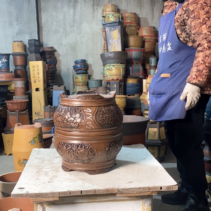 紫砂花盆紫砂花盆