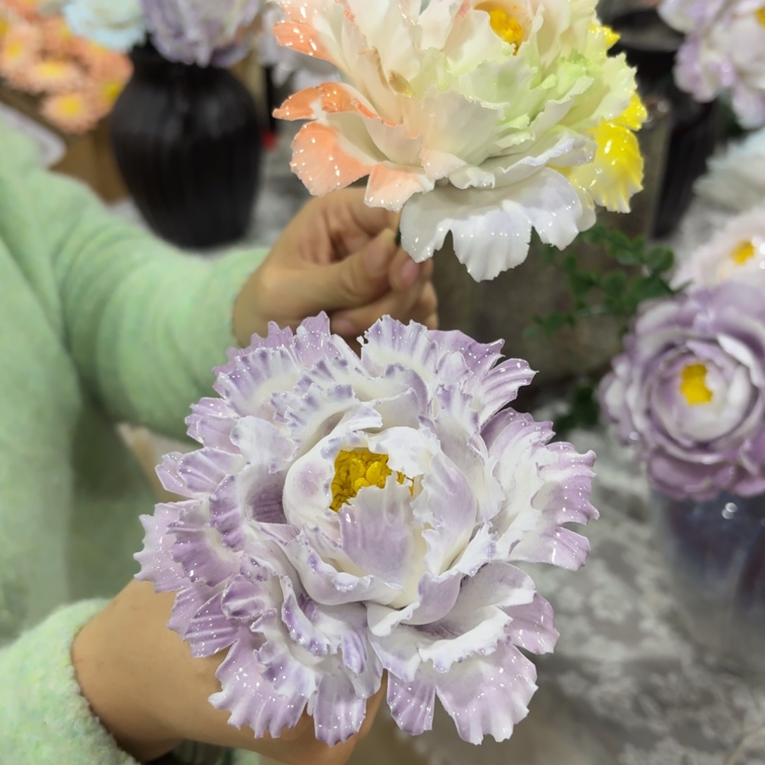 陶瓷花，20元发货，退款拉黑