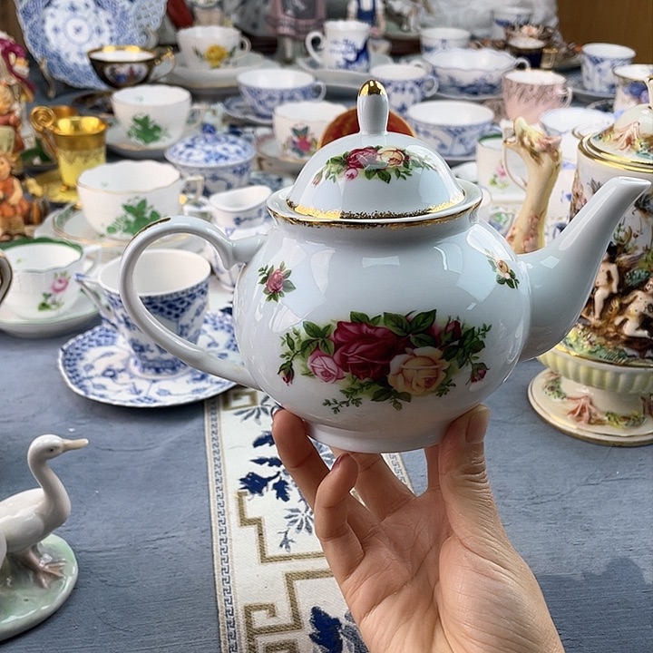 中古欧瓷瓷器小房子