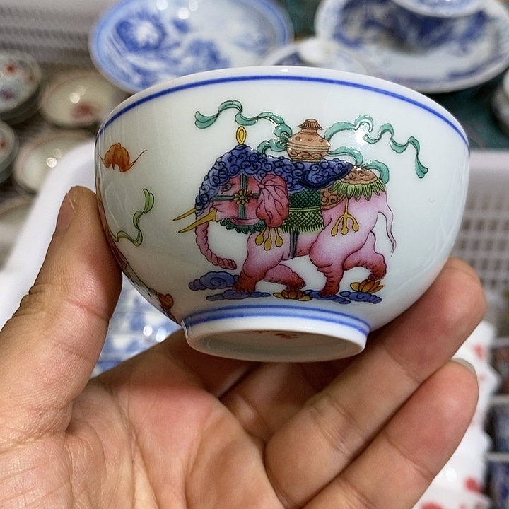 摆件陶景德镇陶瓷主人杯12333