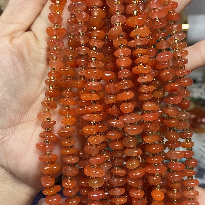 玛瑙/玉髓未镶嵌珠宝半成品天然南红手链（2条）