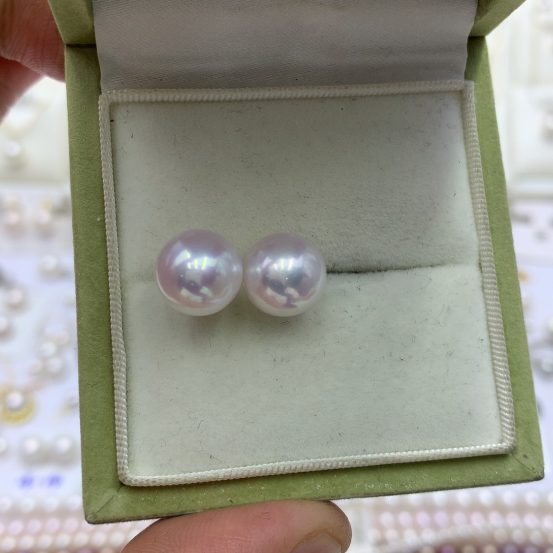 淡水珍珠耳饰18K金镶嵌?****