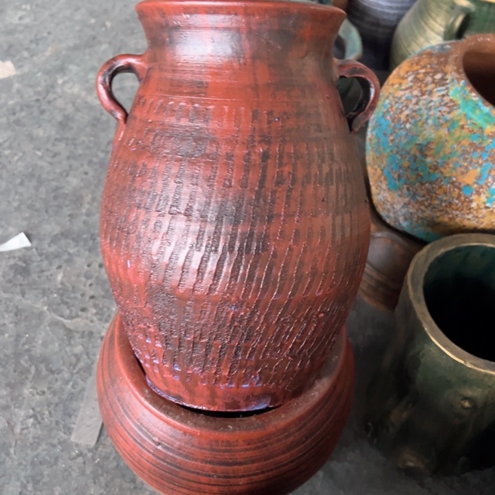 13.8-1瑕疵高26口14红卡双耳树皮