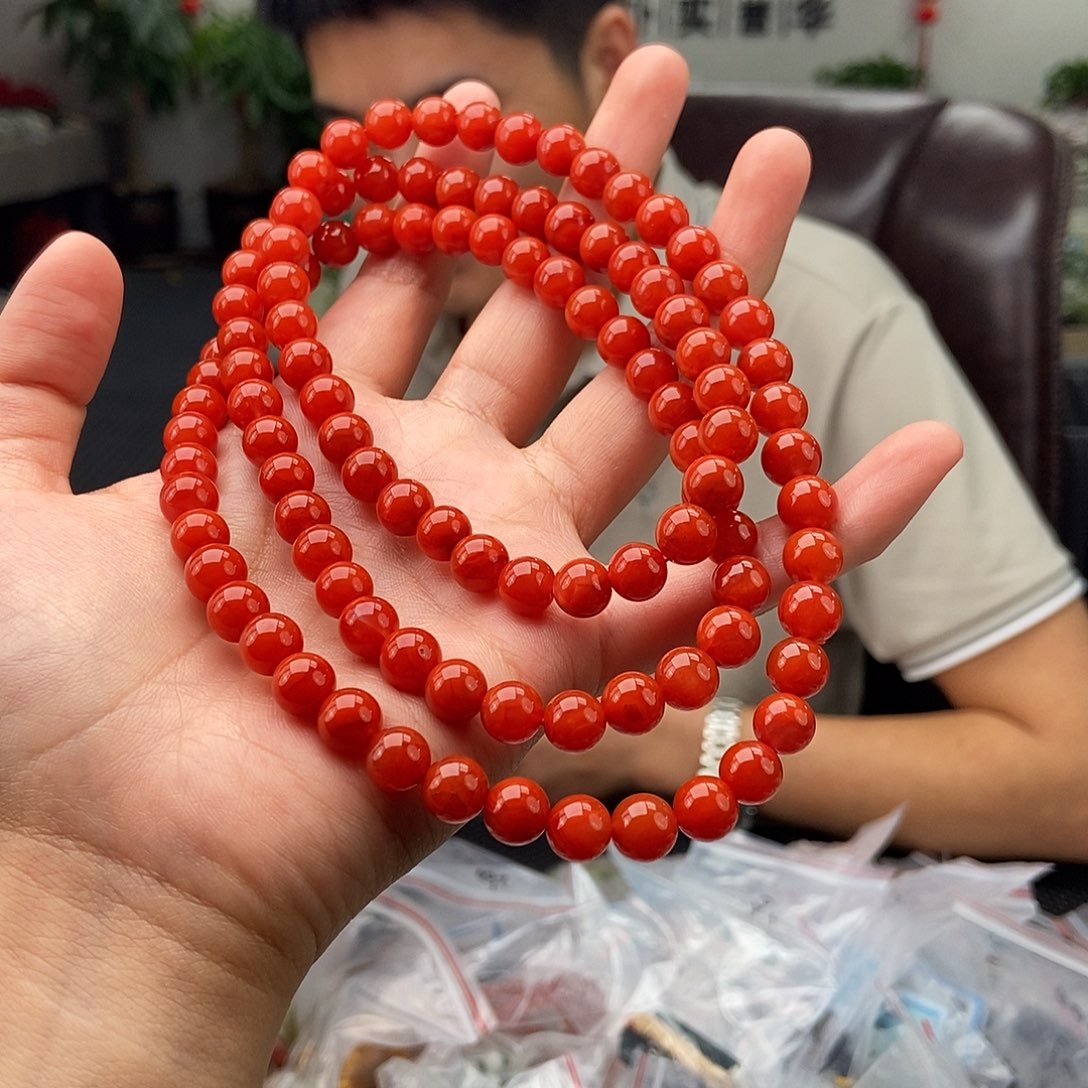 南红玛瑙未镶嵌颈饰颜色多样性放拍一发一