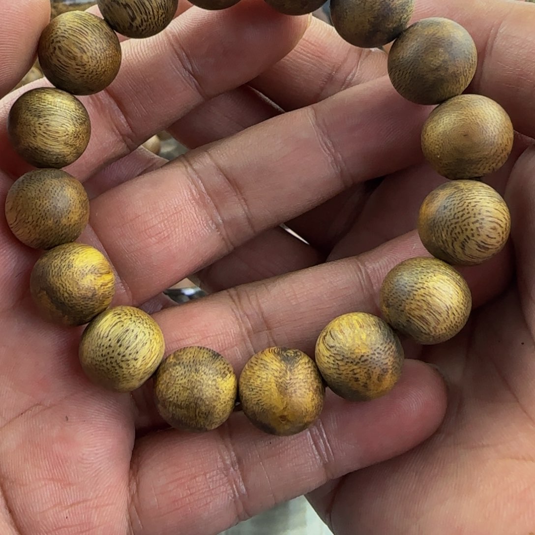 沉香手串卡1.4圆珠单圈