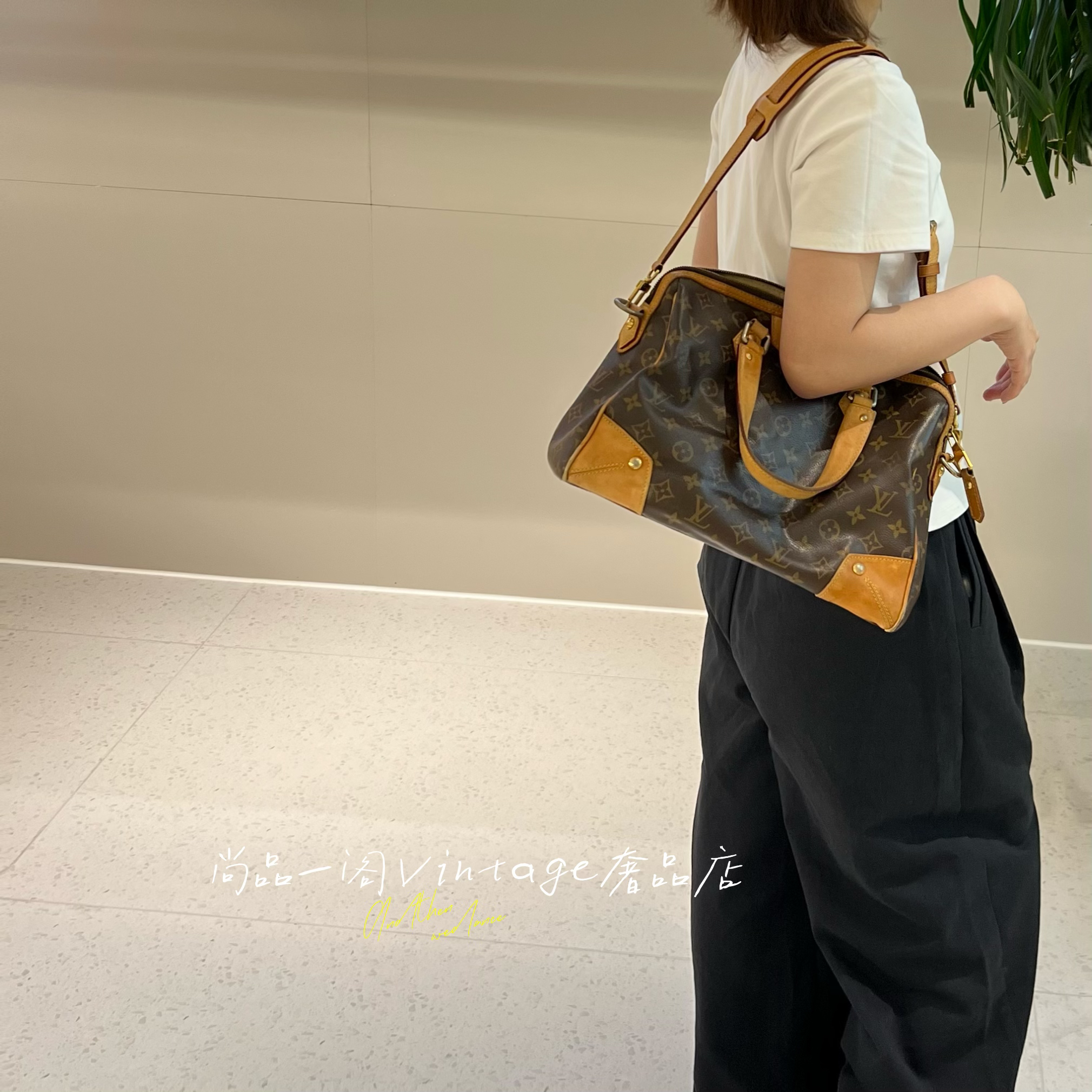 95新 LouisVuitton/路易威登 尚品一阁/老花retiro机场斜挎包 展