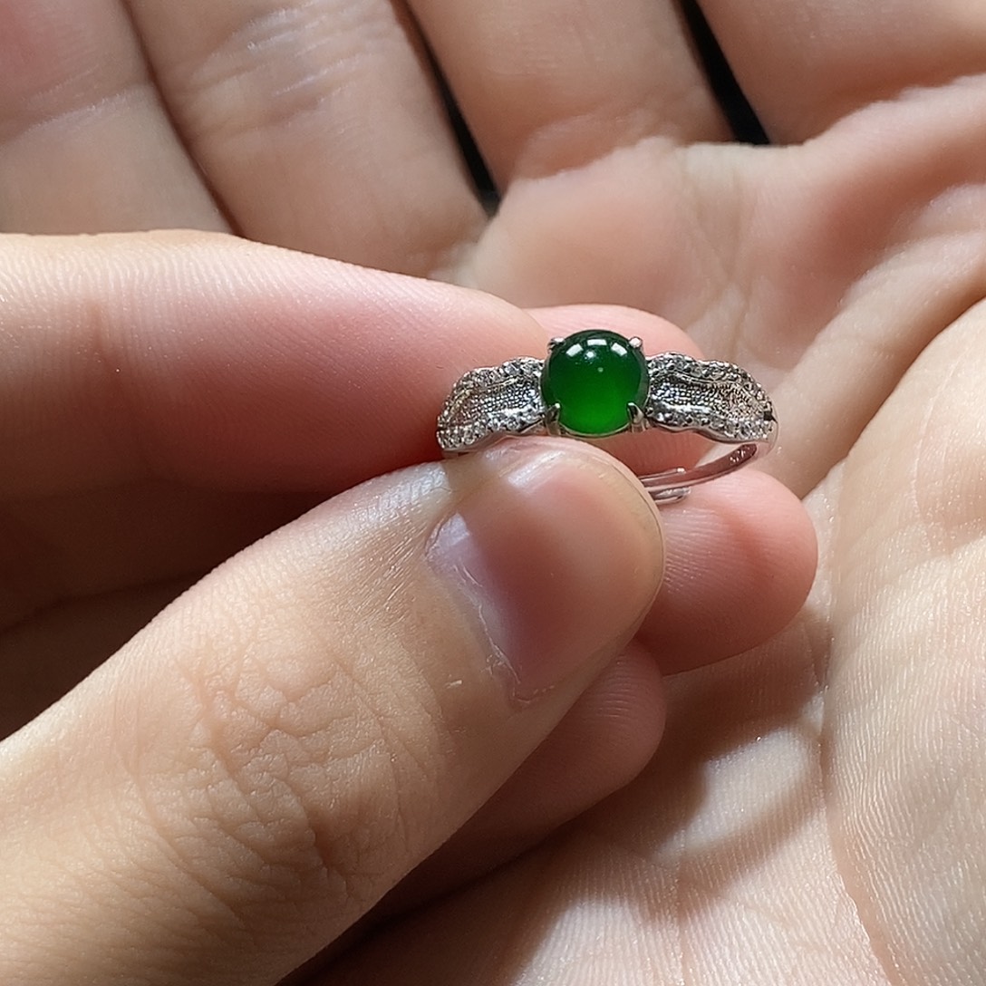 漂****翡翠银S925镶嵌颈饰