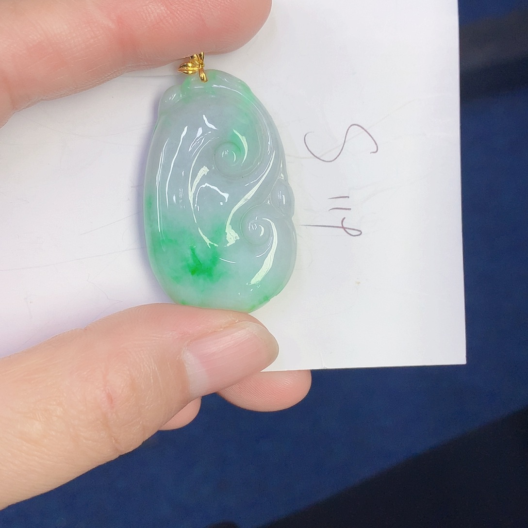 【闪购商品】翡翠18K金镶嵌颈饰