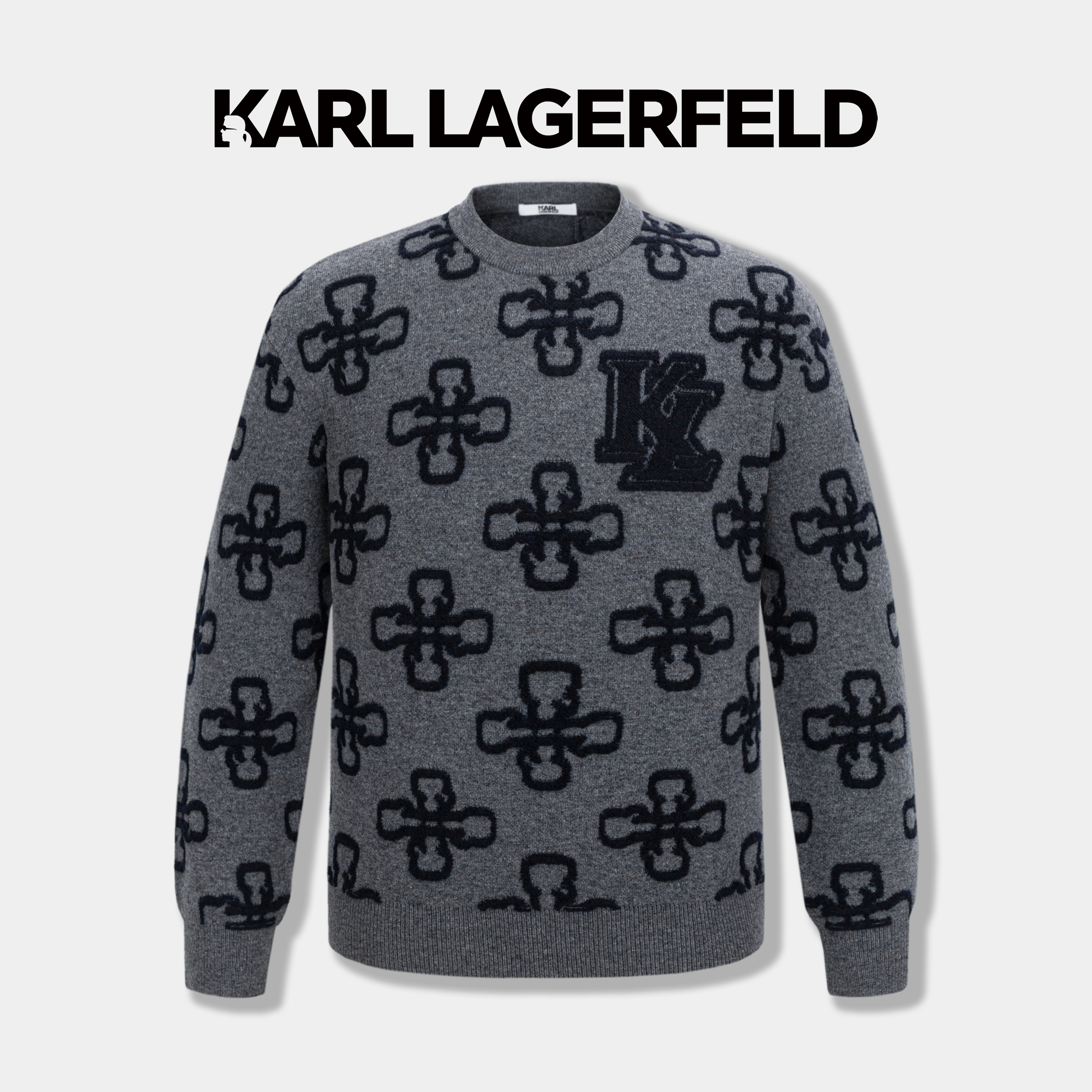 【卡尔男装】KARL LAGERFELD/ 秋冬时尚休闲圆领毛衣1K1F50202221