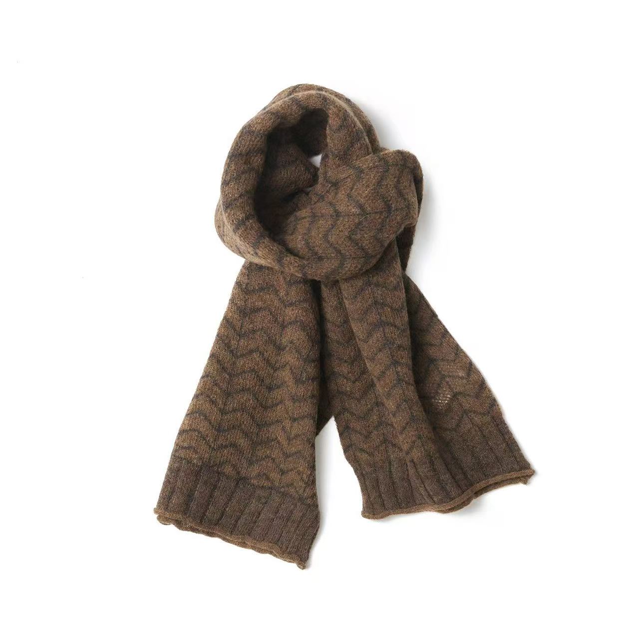 山山家-左岸迷香【针织围巾】Z25FW7229羊驼毛复古百搭时尚保暖经典