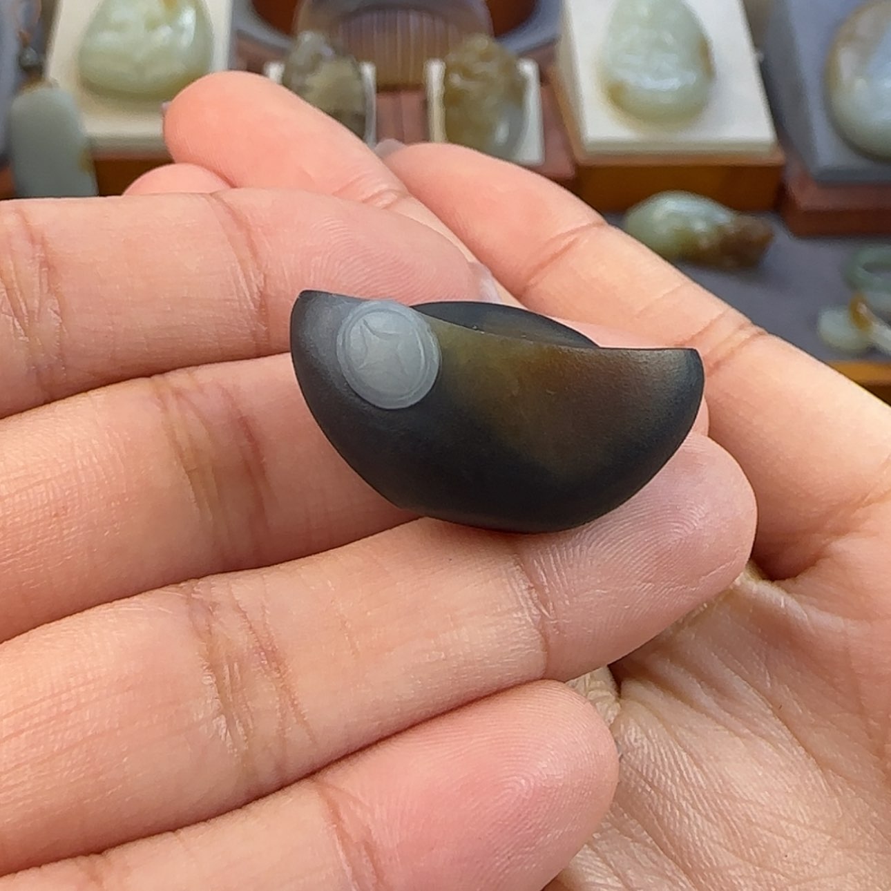 【闪购商品】定制和田玉若**爸三色元宝