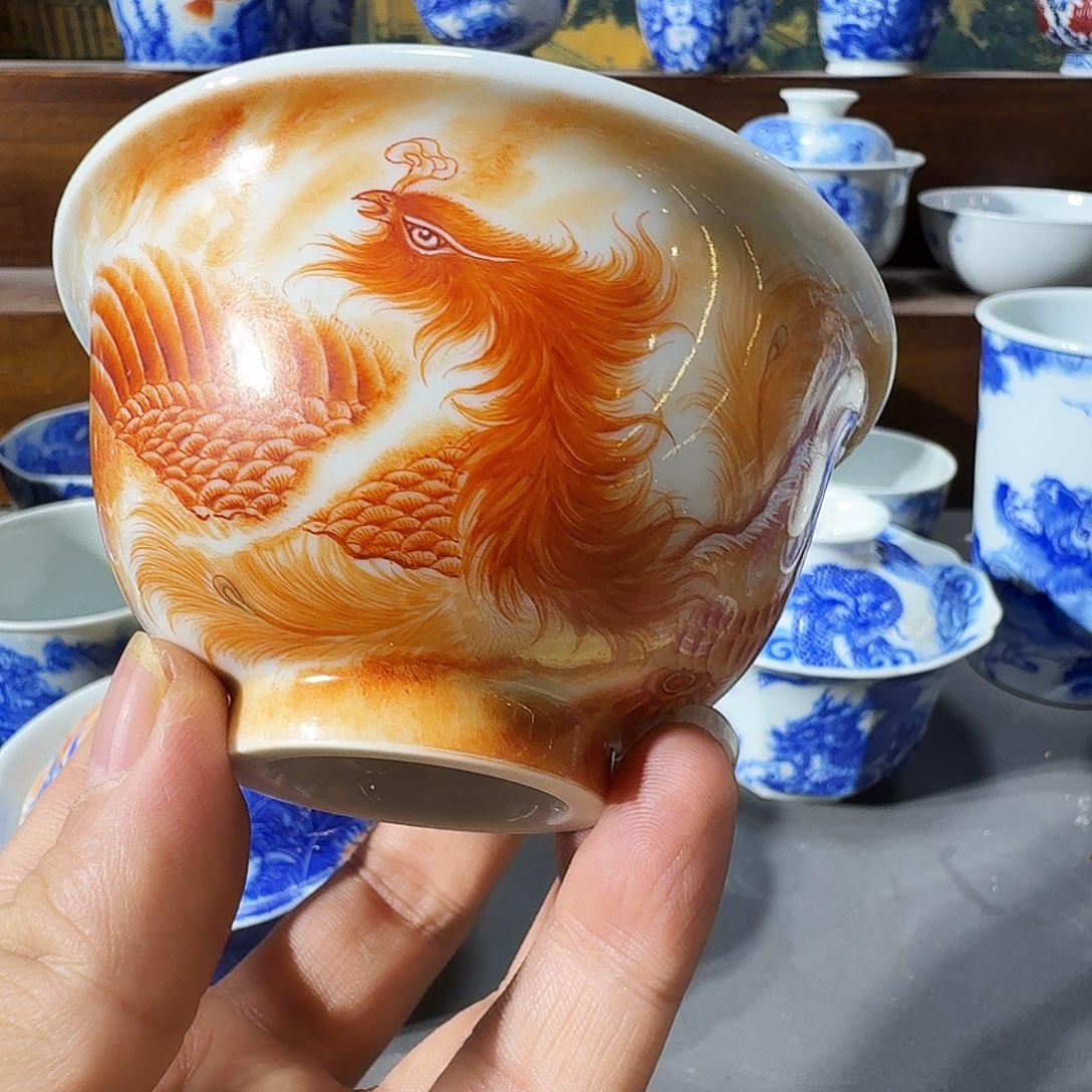 晟***生泥塑主人杯手工手绘