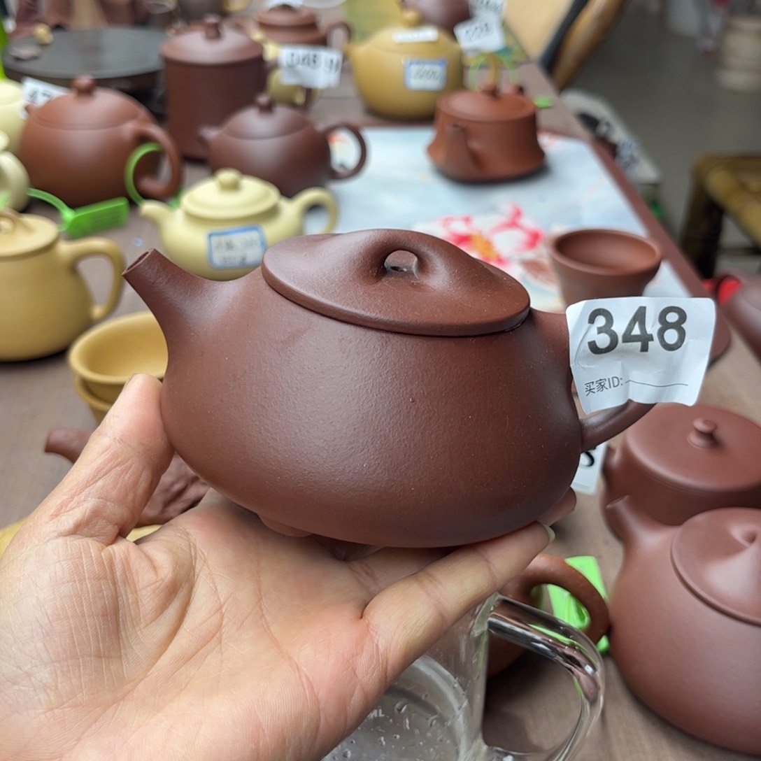 紫砂茶壶底槽清半手280cc