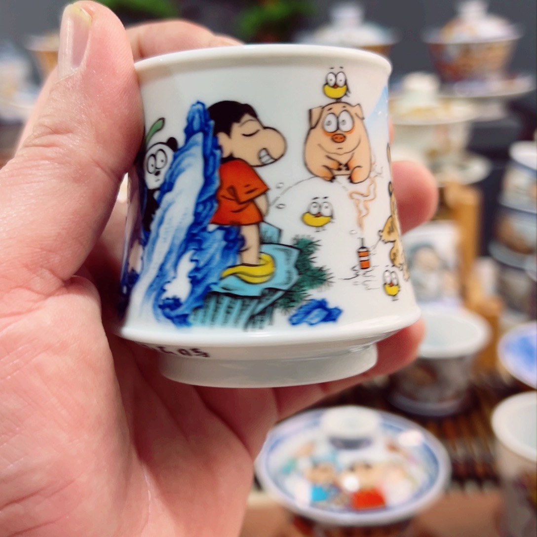 杯爱**爷景德镇手工手绘