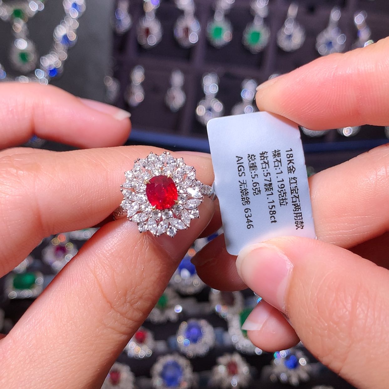 【闪购商品】红宝石戒指18K金镶嵌