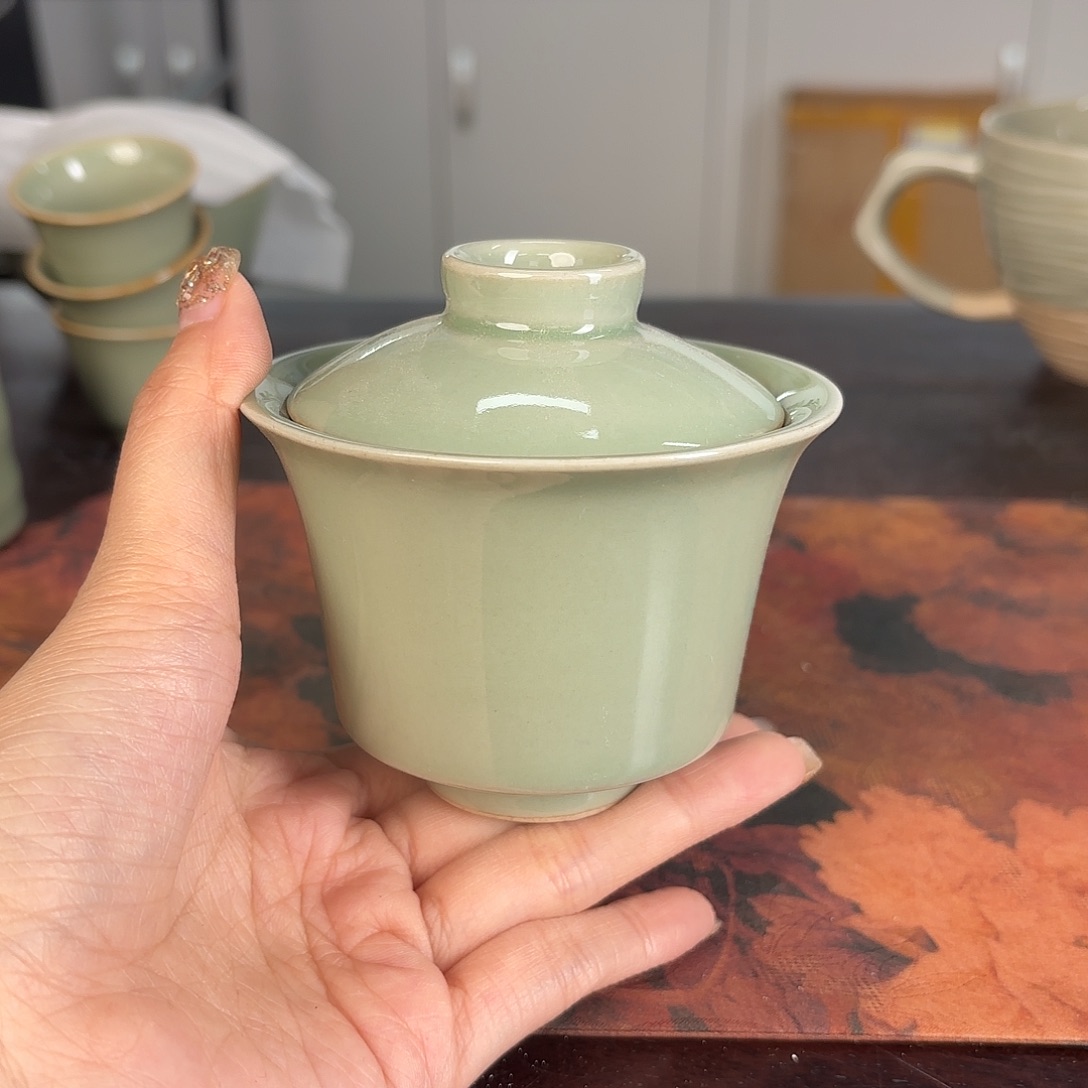 龙泉云间青瓷小米茶器