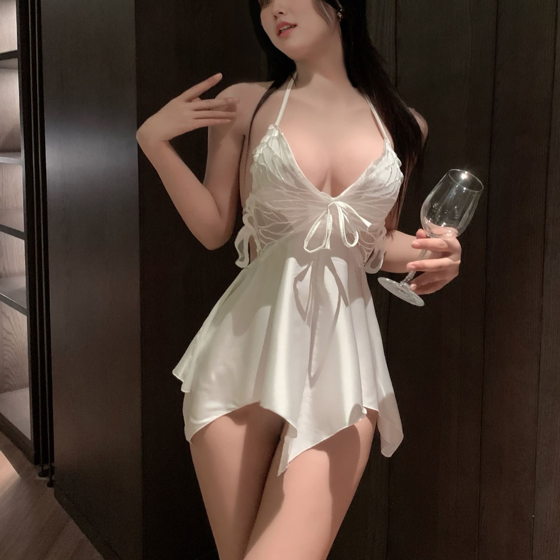 内衣性感蕾丝诱惑纯欲镂空连体衣女火辣制服睡衣套装