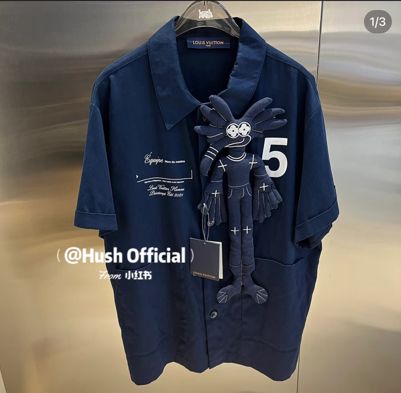 99新 LouisVuitton/路易威登 M码限定玩偶伞兵短袖衬衫