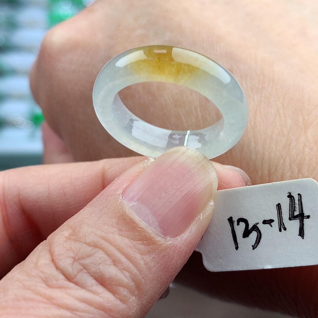 未镶嵌戒指翡翠13-14号