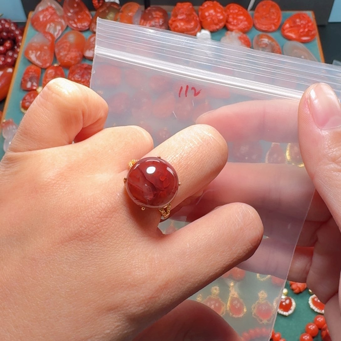 南红玛瑙南红银S925镶嵌