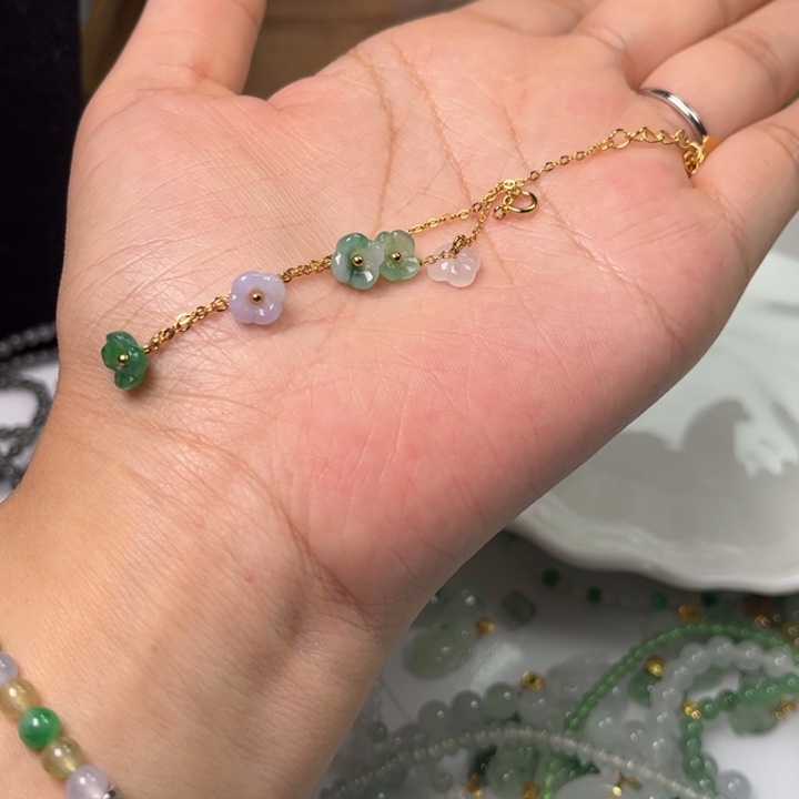 清***～翡翠未镶嵌手串翡翠