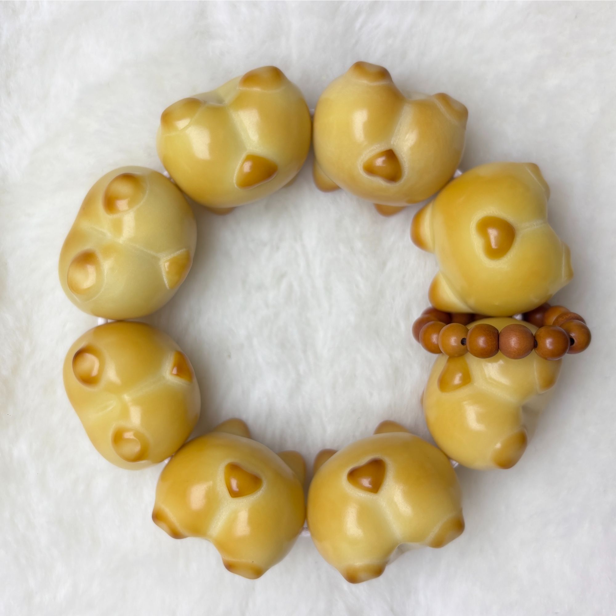 全品 象牙果原果雕刻文玩手串