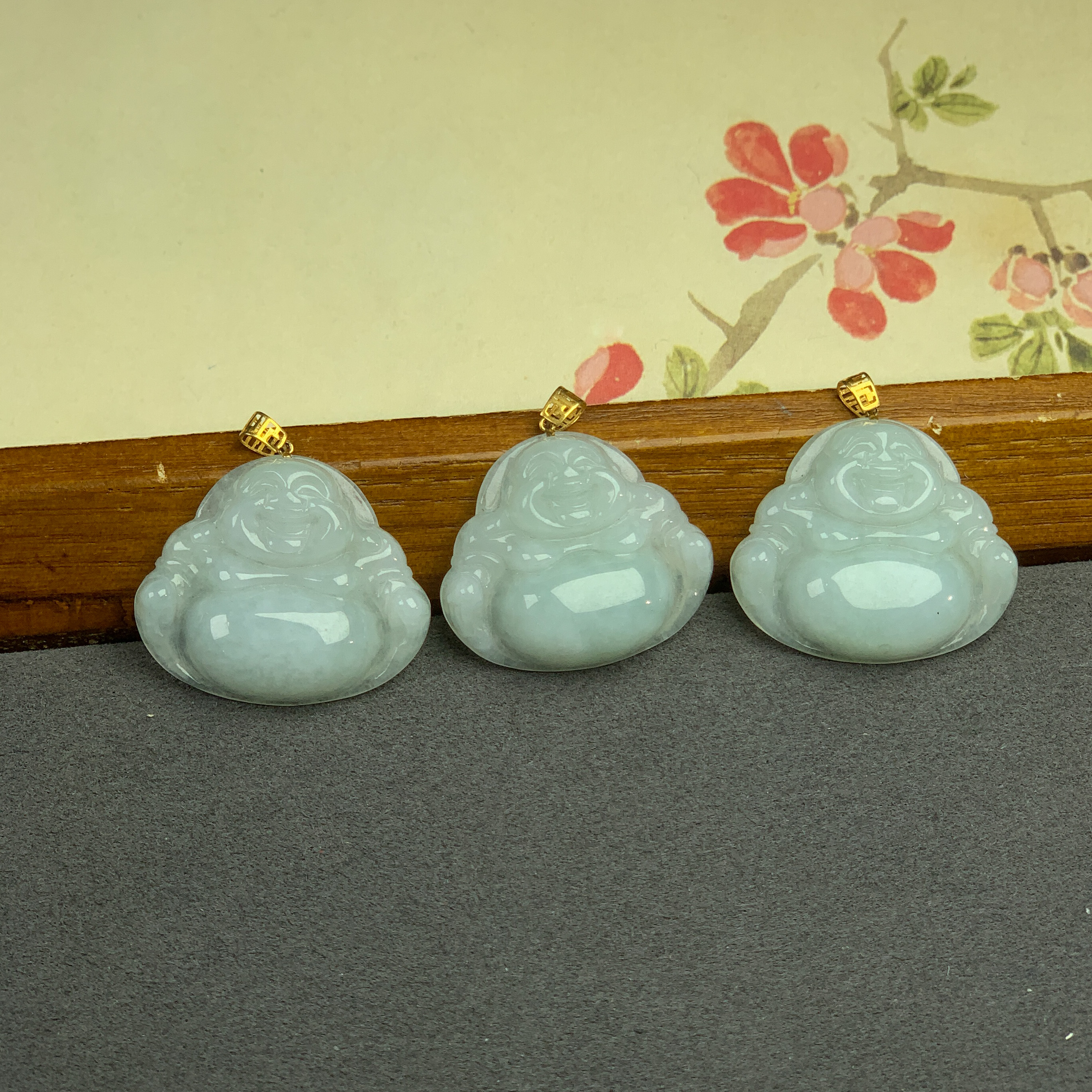 【挂件清货专场】天然翡翠佛公18k吊坠多样性发一件@YS08F1