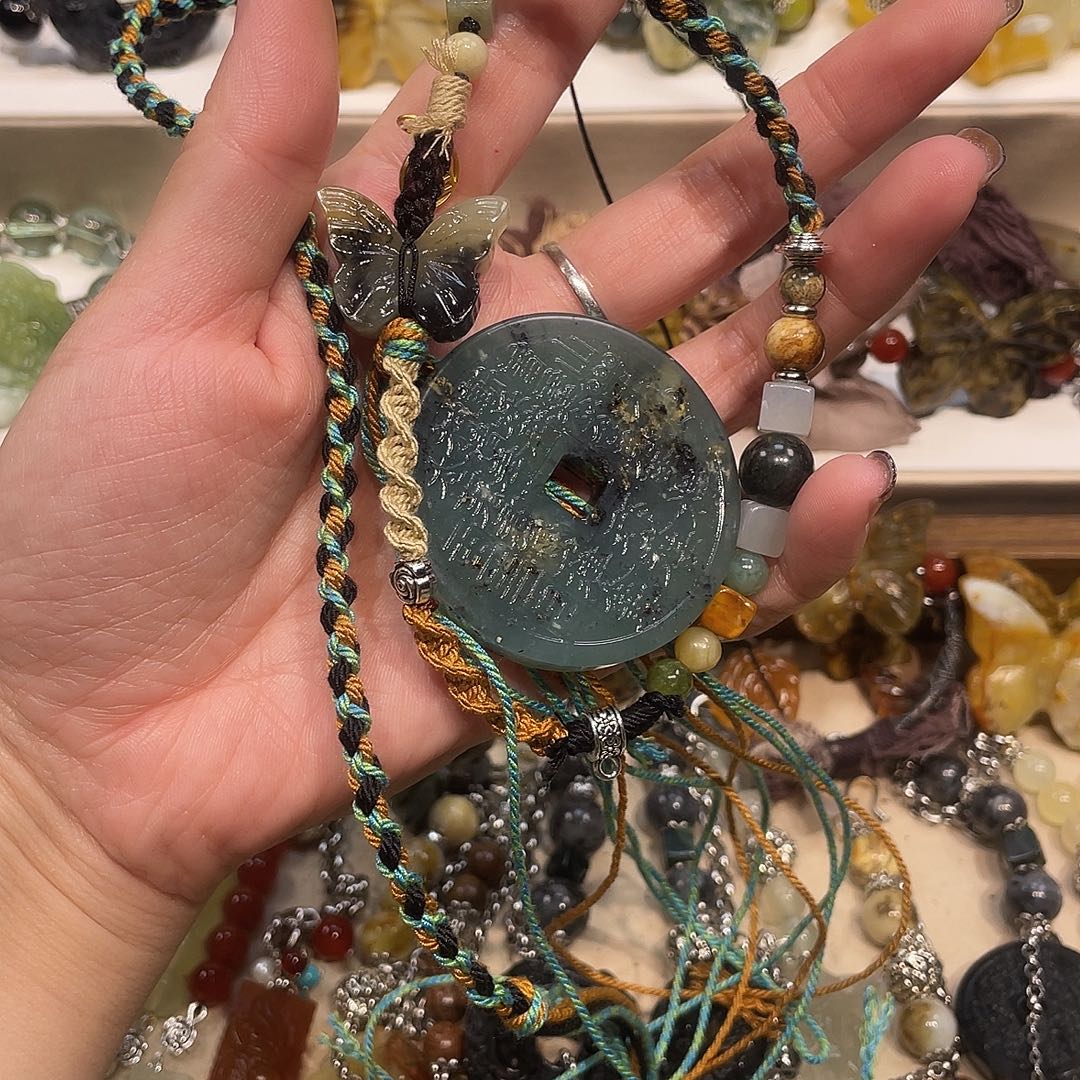 *****蛇纹石玉合金颈饰