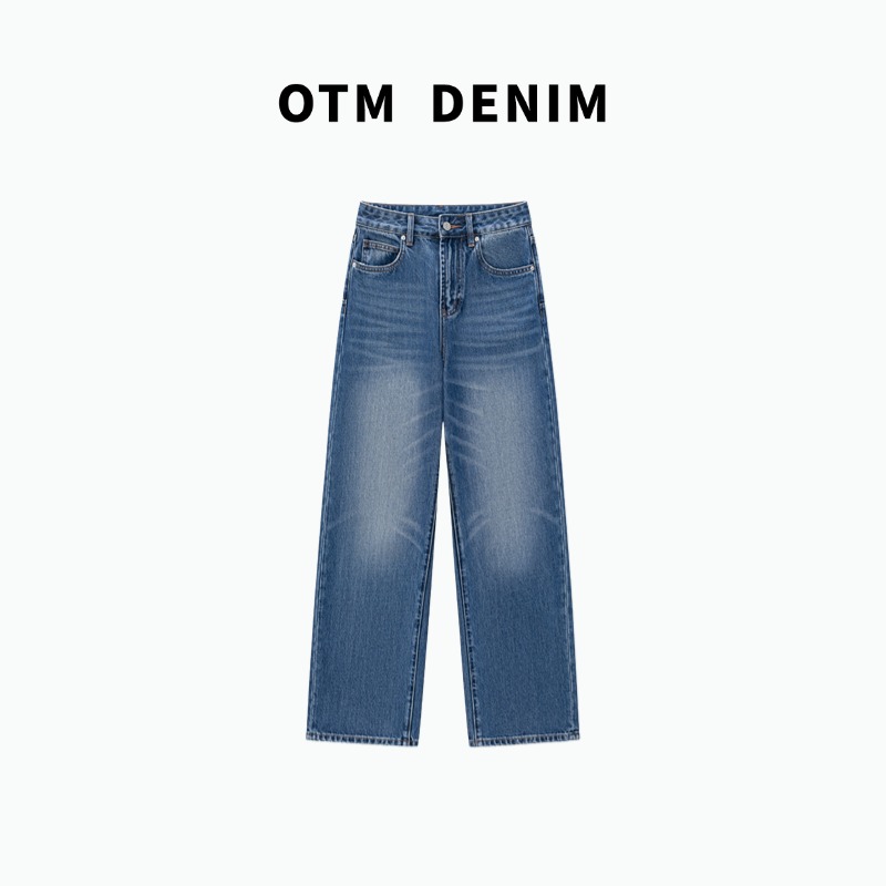 OTM DENIM【碧旻】美式复古直筒牛仔裤修臀天丝柔软垂感简约