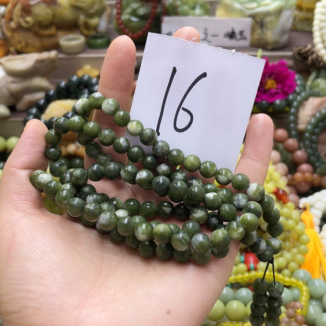 未镶嵌蛇纹石玉手链