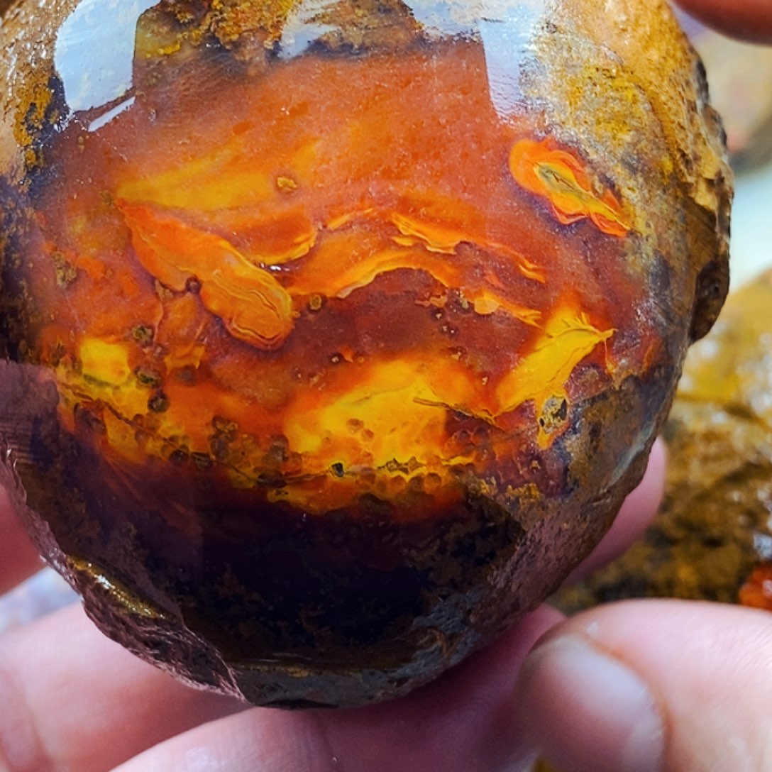 农***拳定制玛瑙未镶嵌战国红