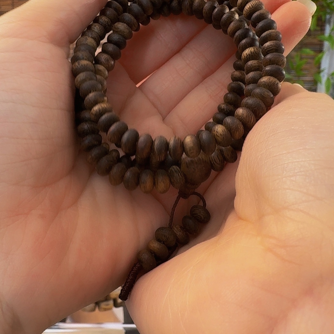 沉香手串奇楠沉香0.6算盘珠多圈