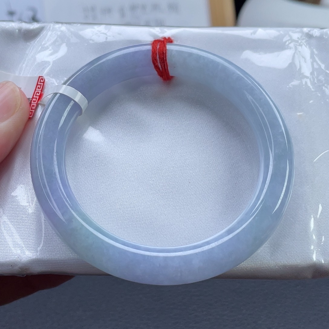 翡翠未镶嵌手镯圆条5