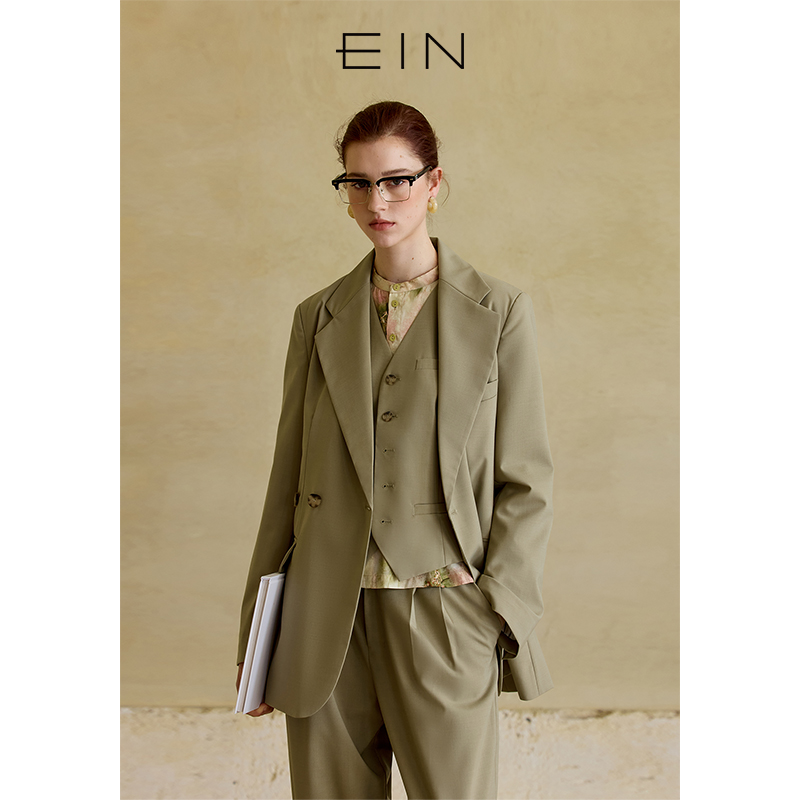 EIN/言文艺弹力精仿通勤外套