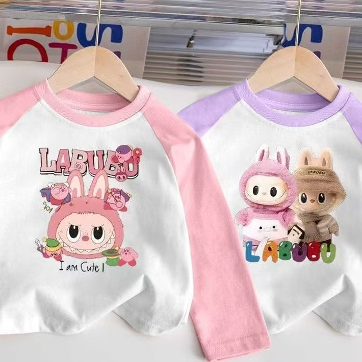 吸汗长袖女常规型可爱KT猫童T恤女孩小童上衣宝宝