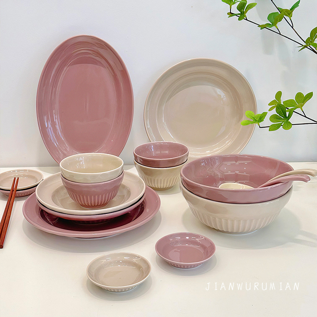 见物如面2025法式陶瓷餐具碗盘碗家用特别好看的网红高颜值米饭碗