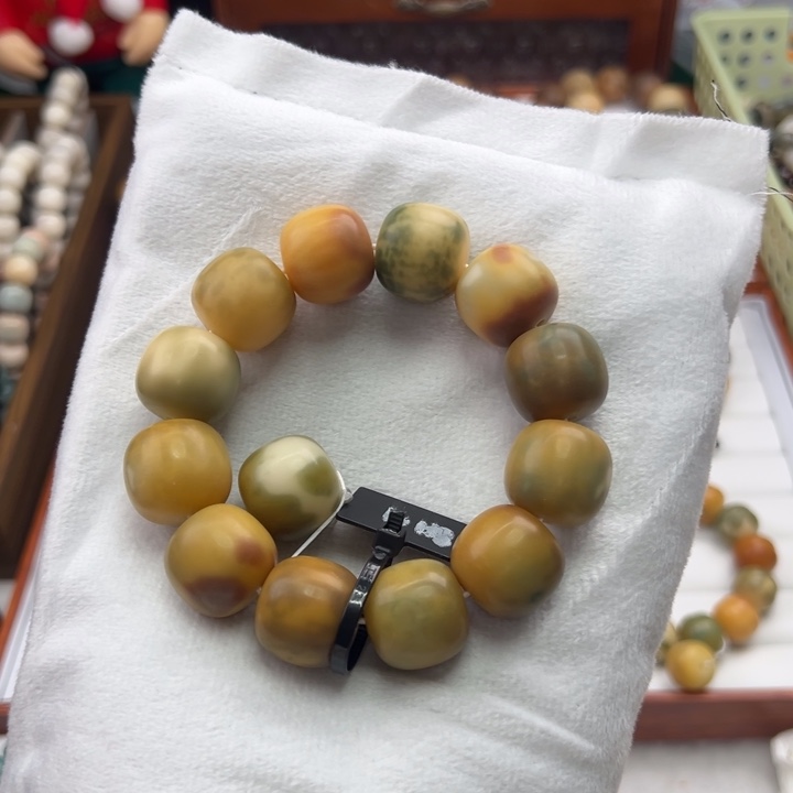 菩提根/象牙果手串卡20桶珠干磨微瑕