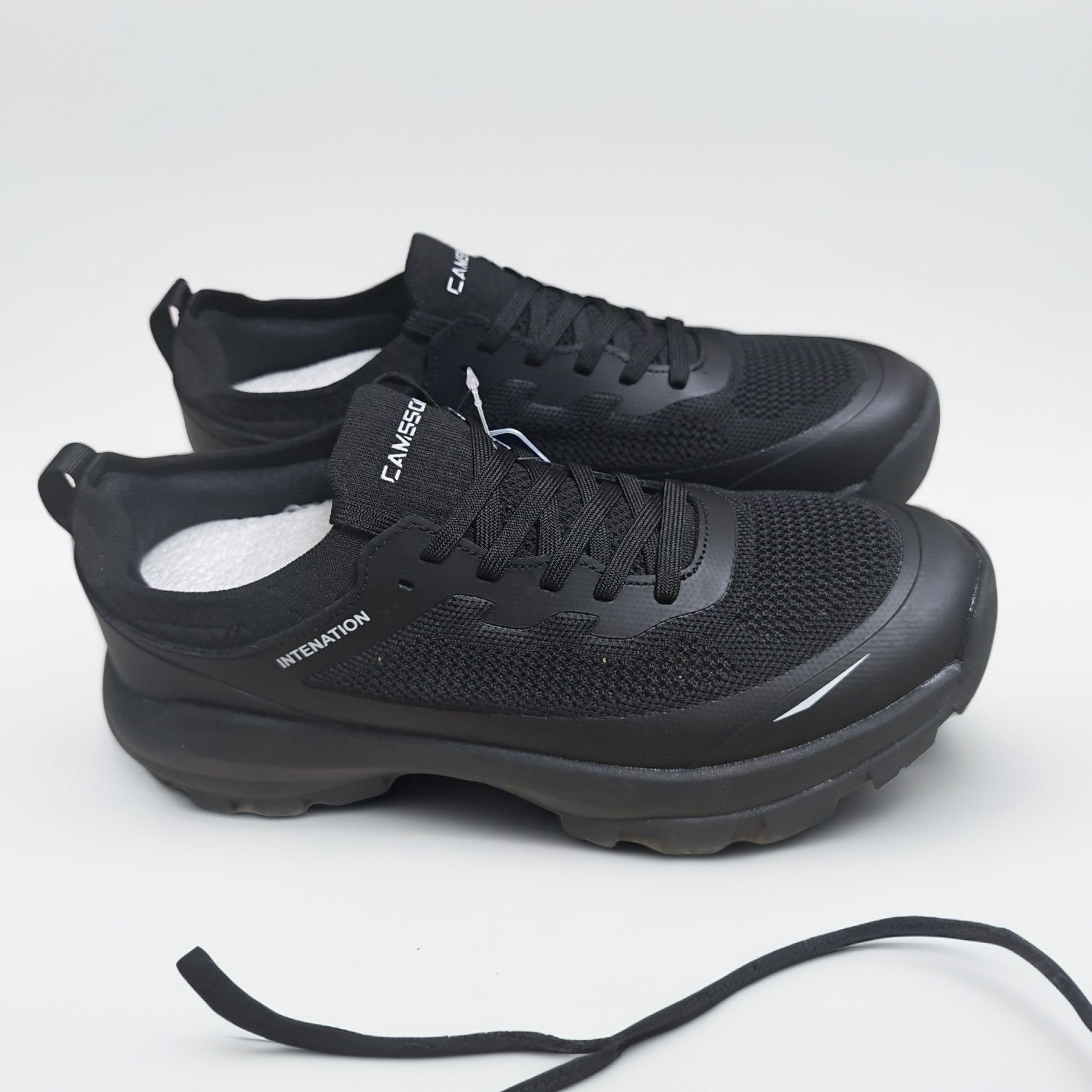 美骆家新款防滑网面飞织透气舒适耐磨户外徒步男款登山鞋