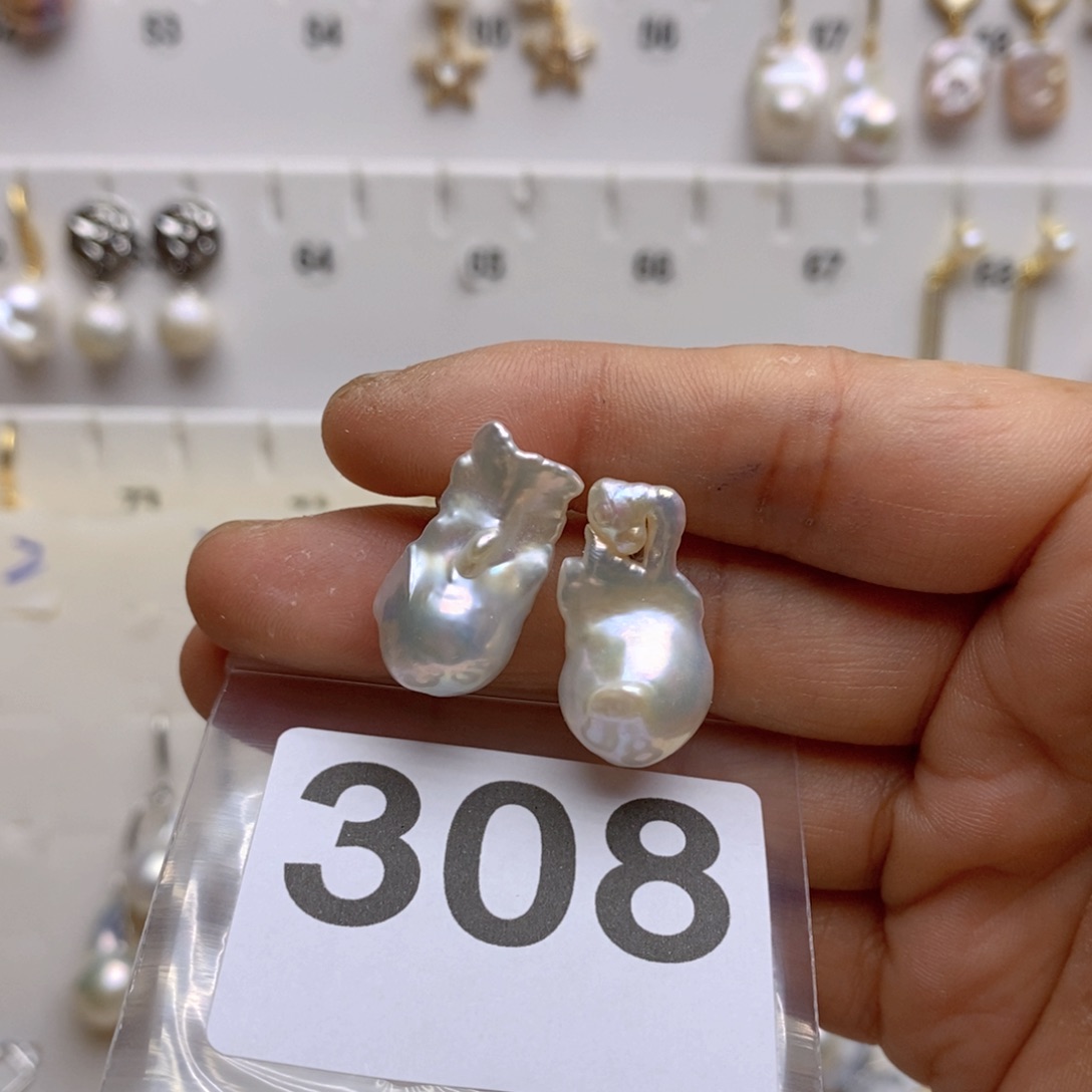 淡水珍珠颈饰银S925镶嵌308