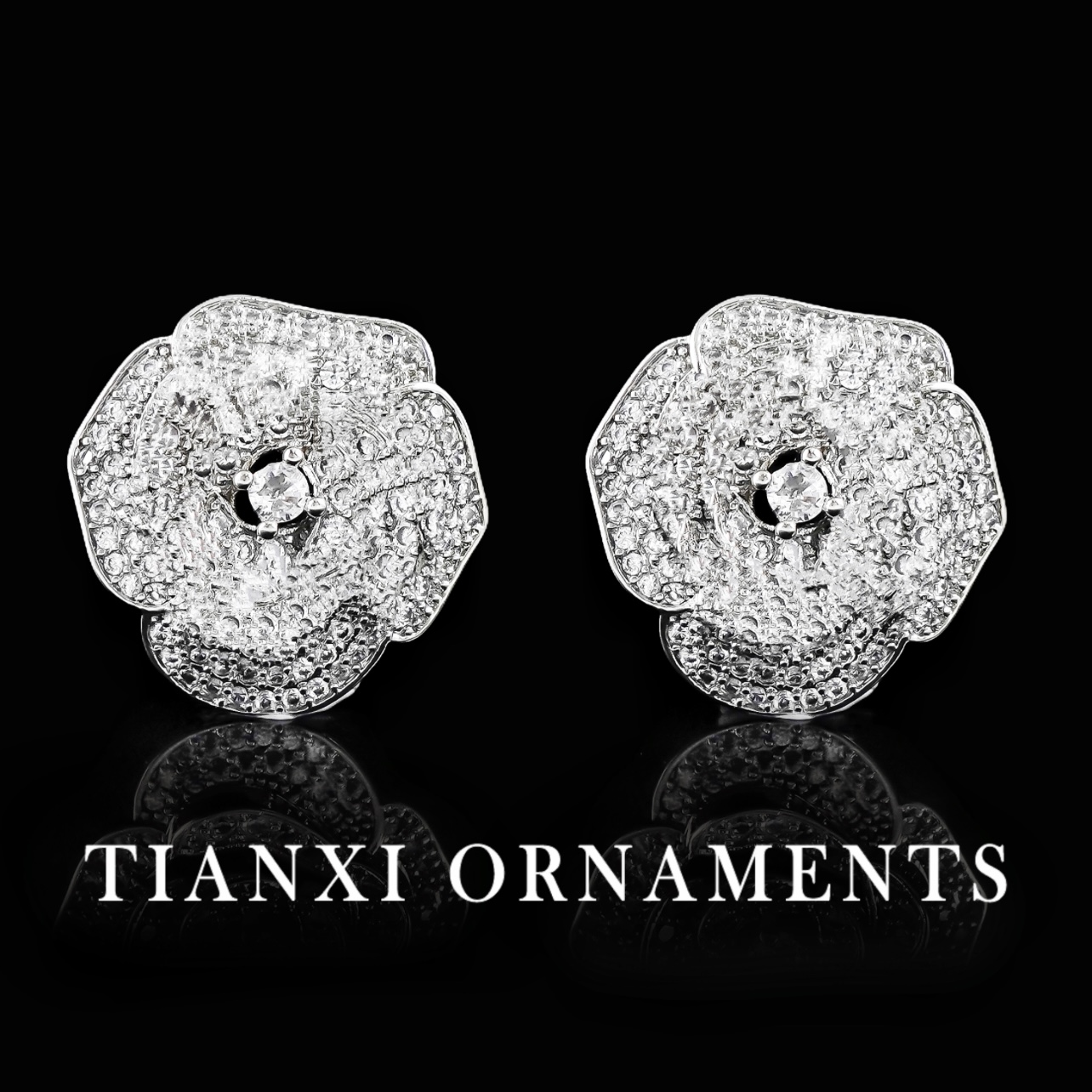 铜合金耳饰 美可儿  N273   银色时尚气质耳环