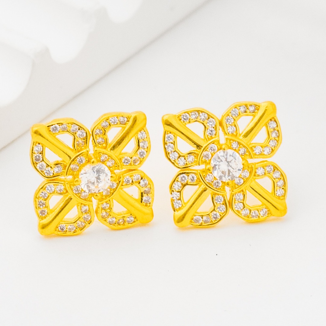 足银耳饰 十字金刚杵