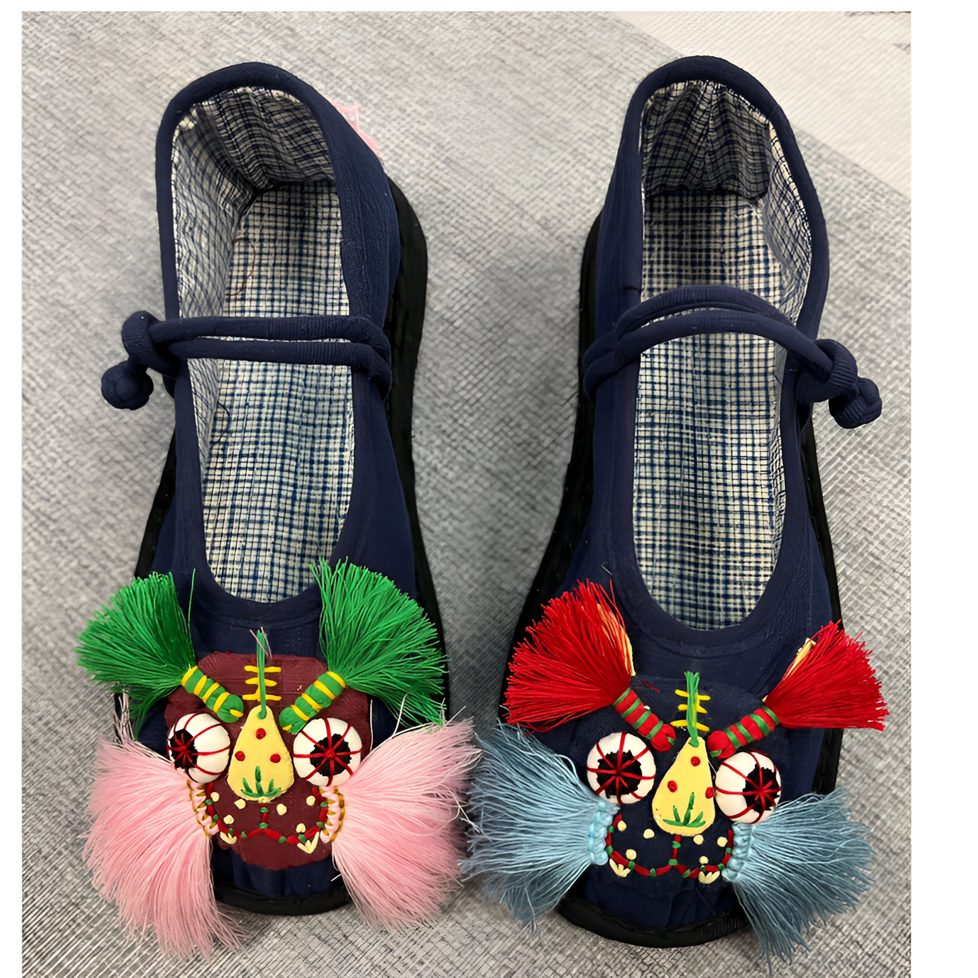 布语千层【多彩虎头】春秋款软底复古舒适百搭养脚单鞋平底轻奢